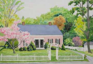 Pink House, watercolor, 10 x 14